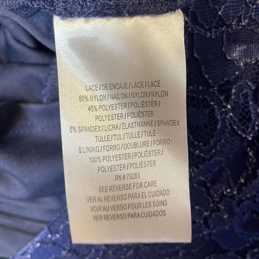 Alex Evenings Blue Lace Gown Size 12